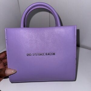 Brandon Blackwood ESR Tote. Leather with silver hardware.